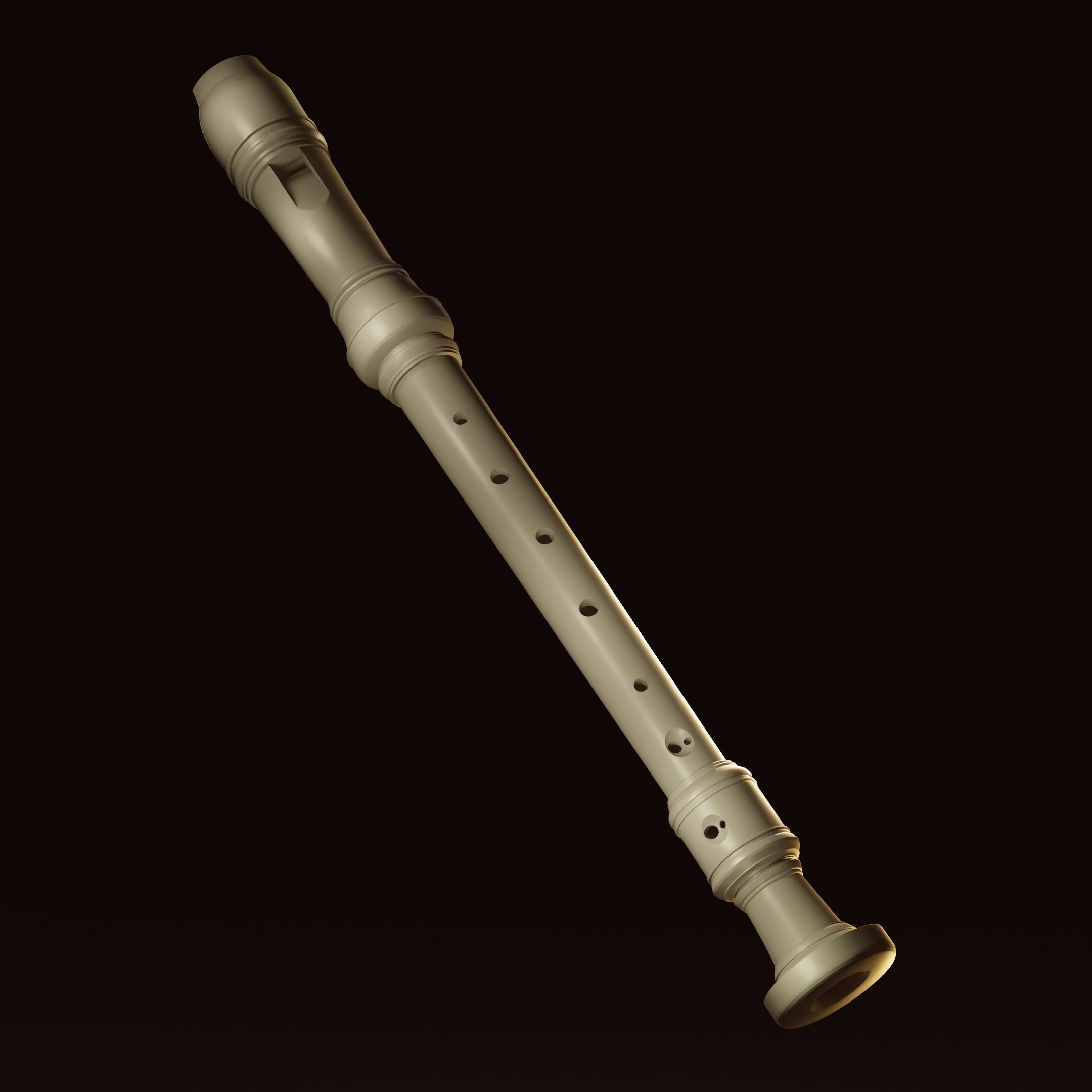 Recorder Flute  3D model_0