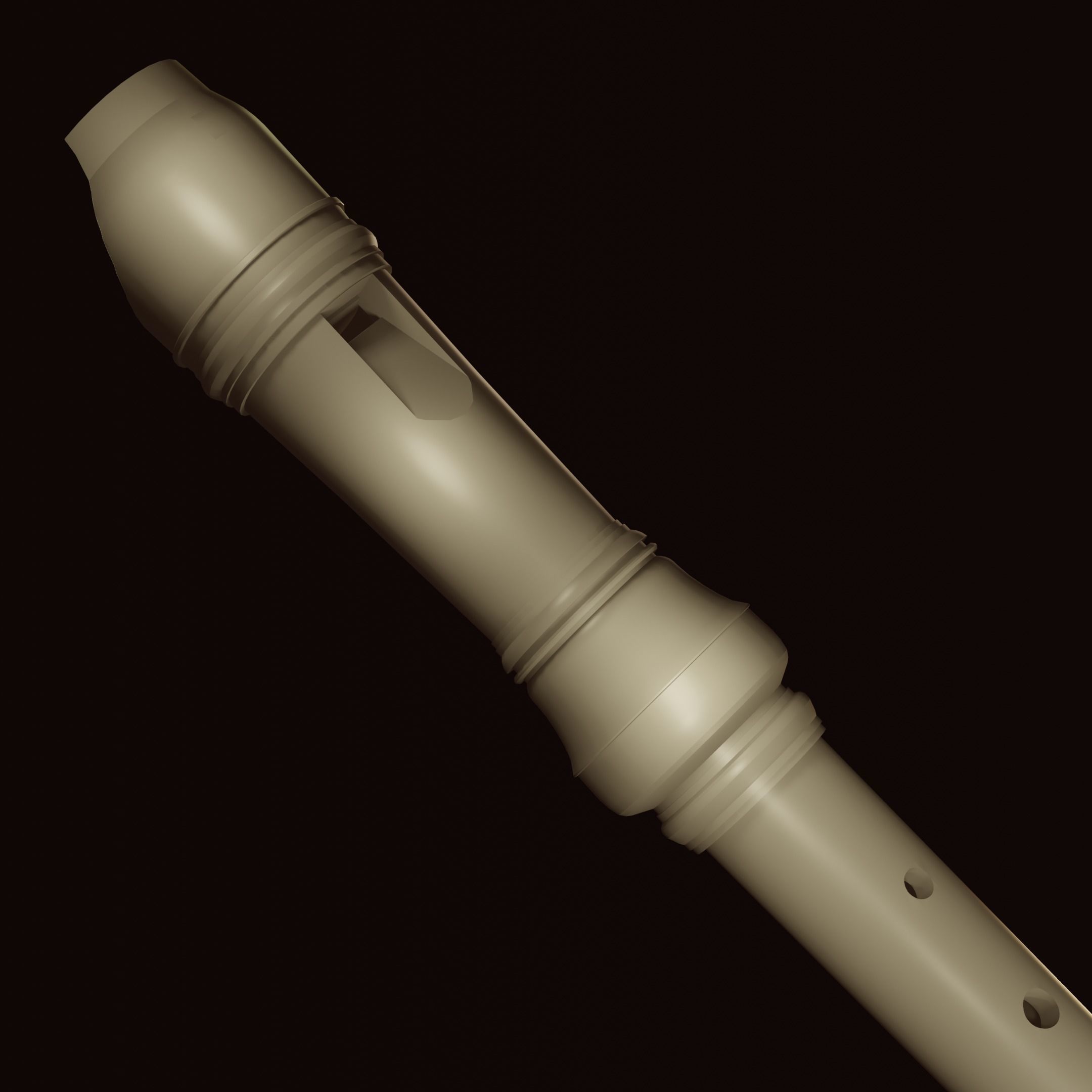 Recorder Flute  3D model_3