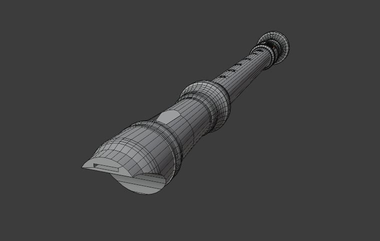 Recorder Flute  3D model_7