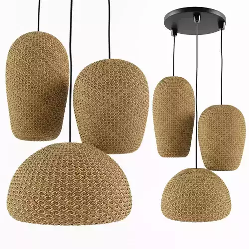 rattan and bamboo chandeliers
