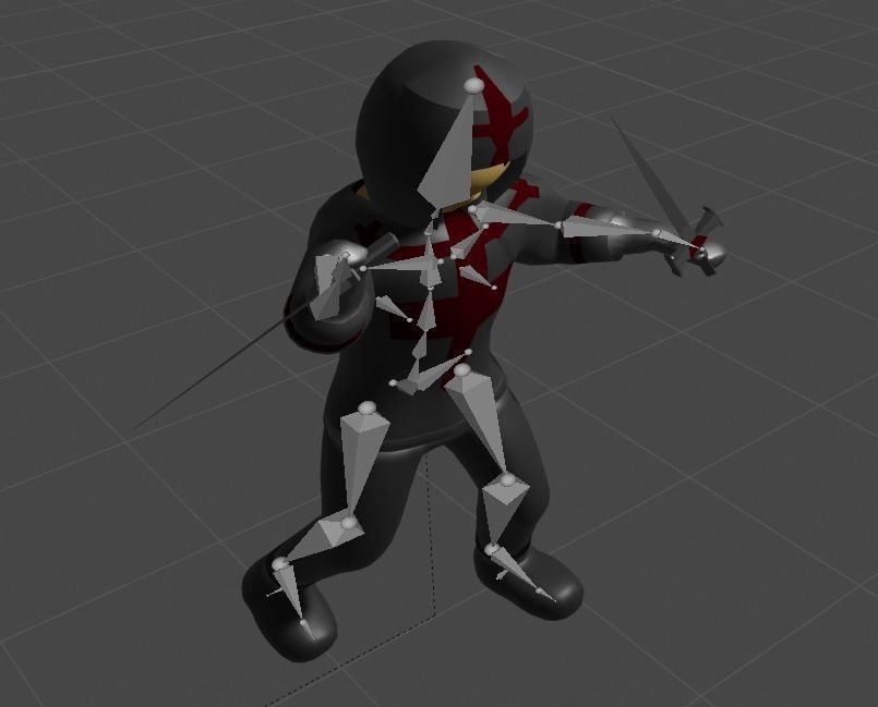 set of templar knights Low-poly 3D model_4