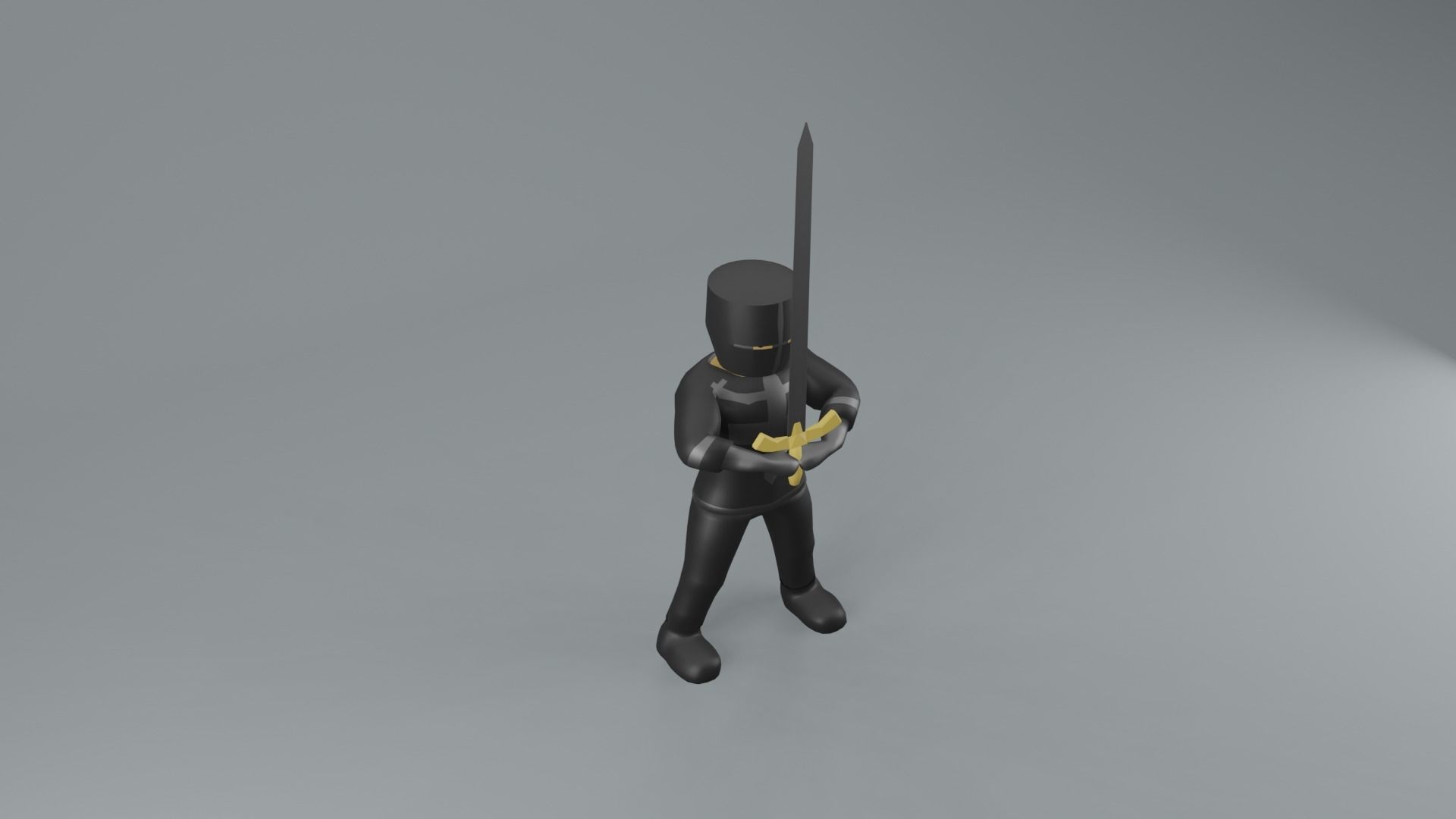 set of templar knights Low-poly 3D model_20