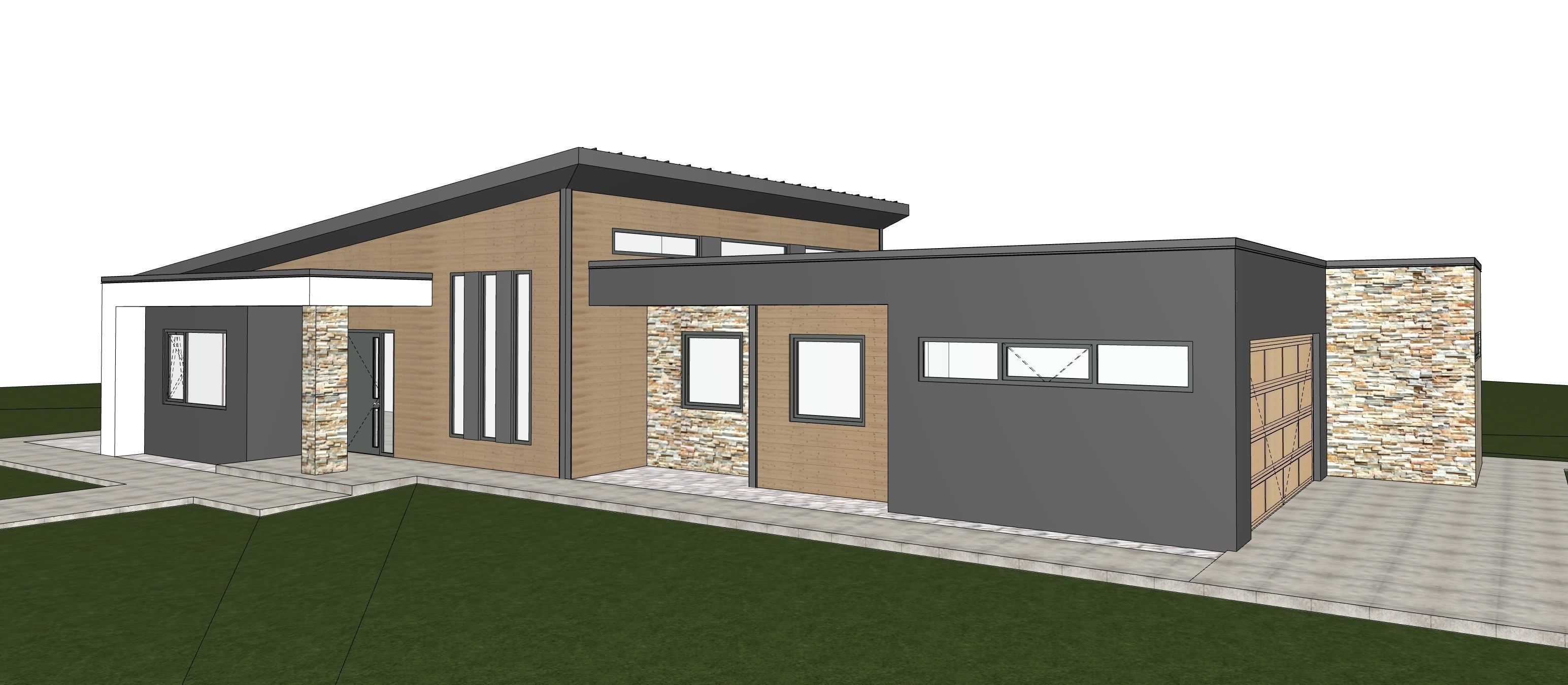 Modern House - Rusty Low-poly 3D model_5