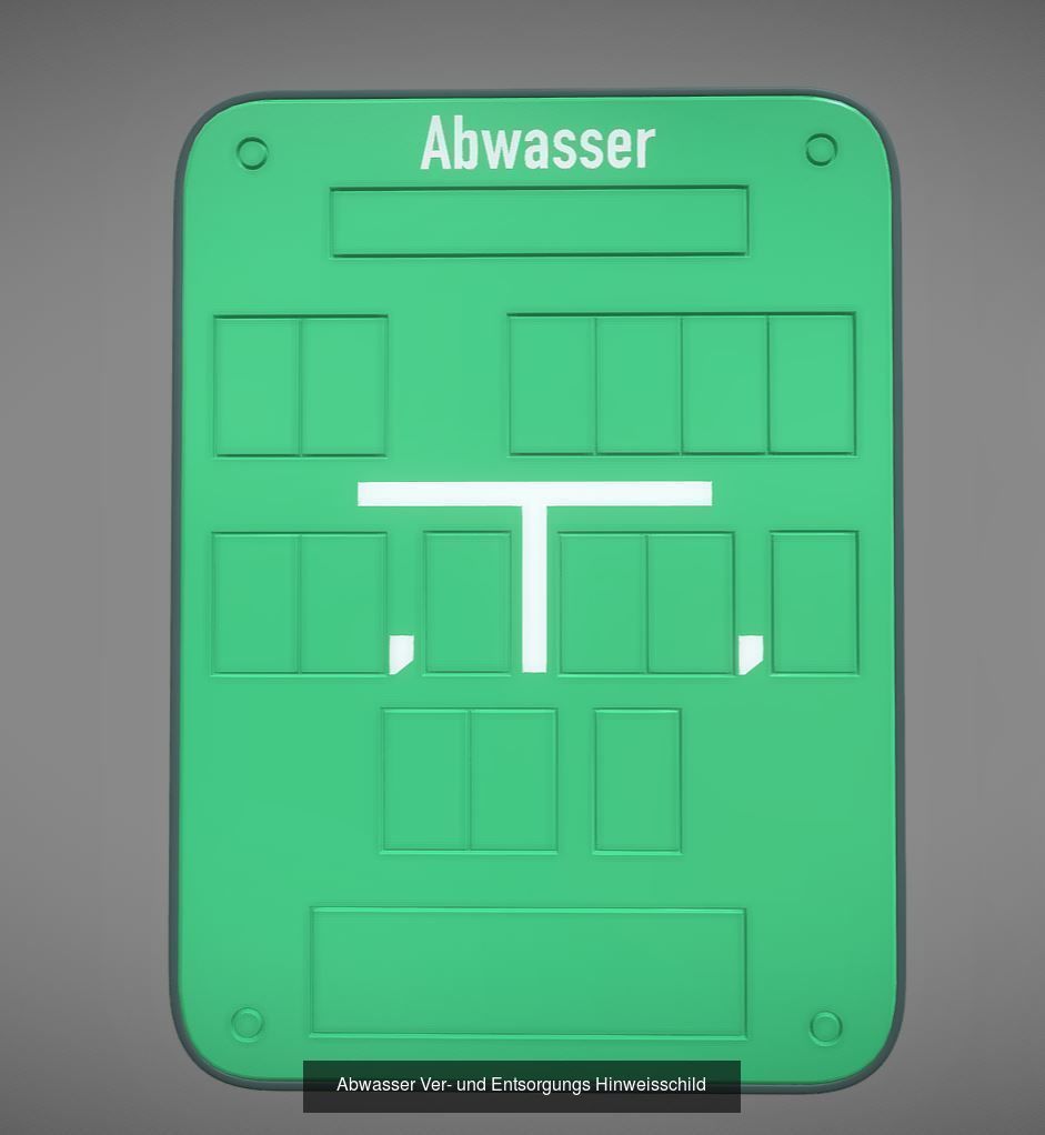 Hinweisschilder High-Poly und Low mit Pfosten und Rahmen 3D Model Collection_39