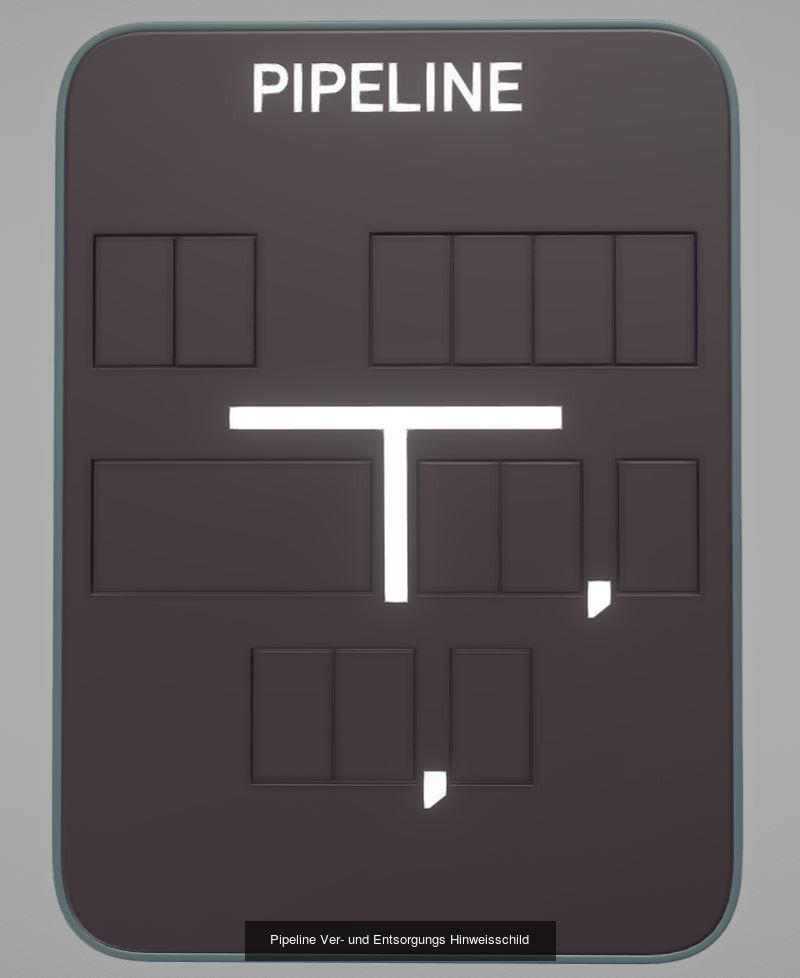 Hinweisschilder High-Poly und Low mit Pfosten und Rahmen 3D Model Collection_30