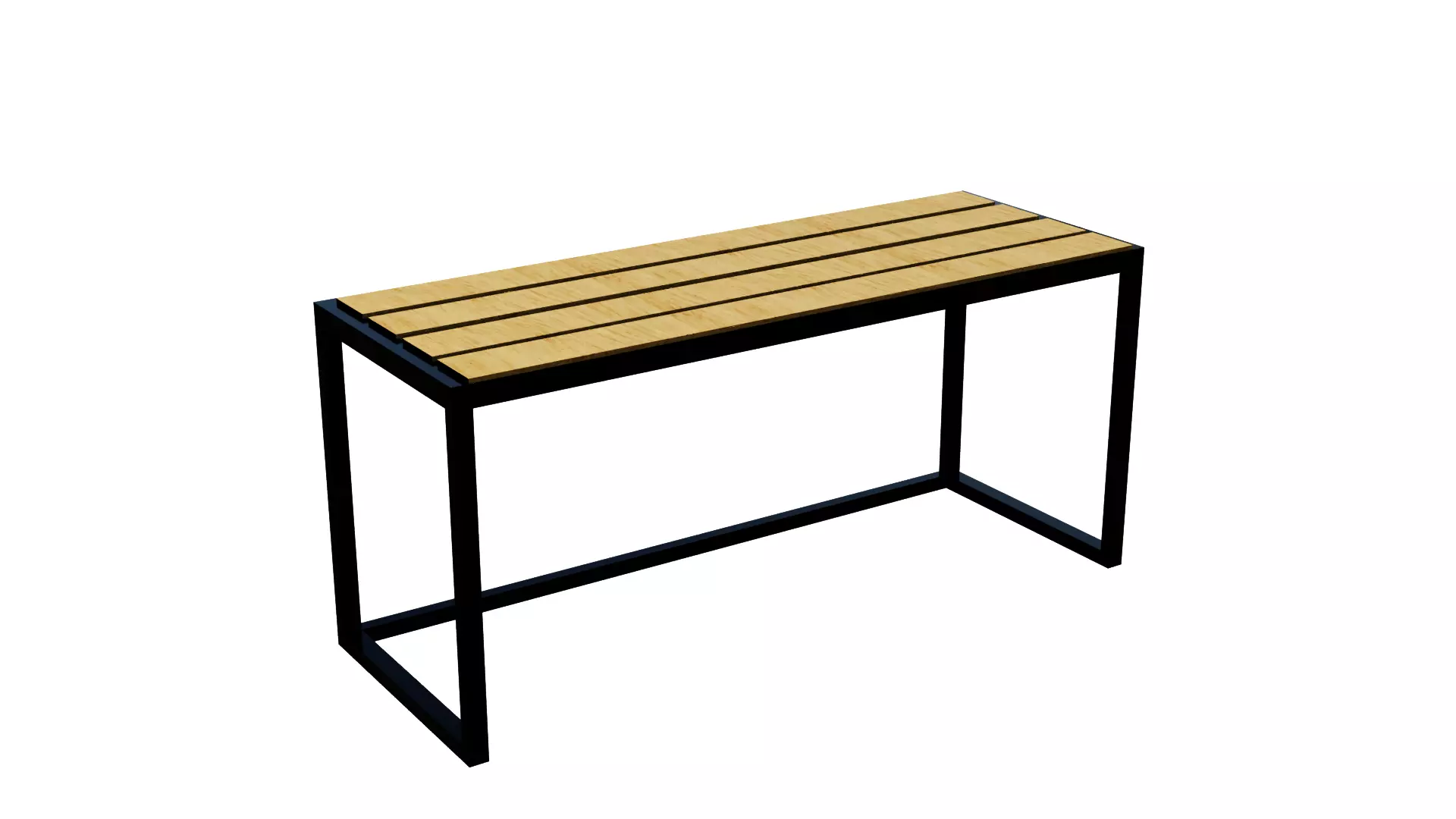 Simple Bench With Poor Quality Looks Free 3D model