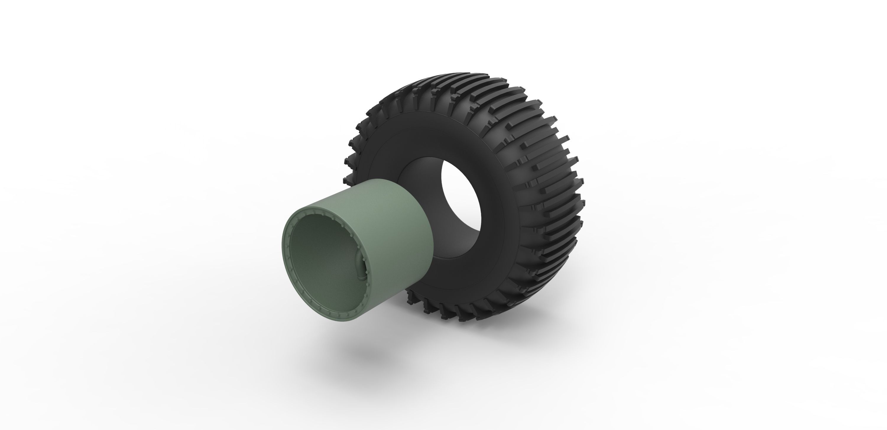 Offroad wheel 37 Scale 1 to 20 3D print model_5