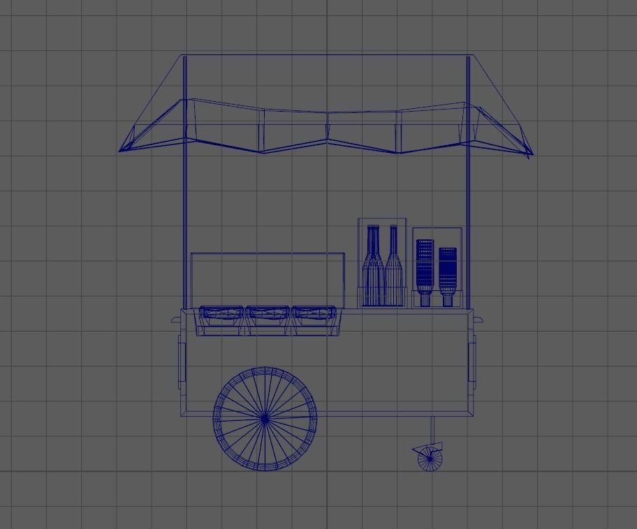 ice-cream shop Low-poly 3D model_7