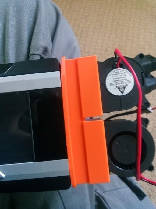 NVIDIA Tesla V80 Double fan intake 4020 fan 3D print model_2