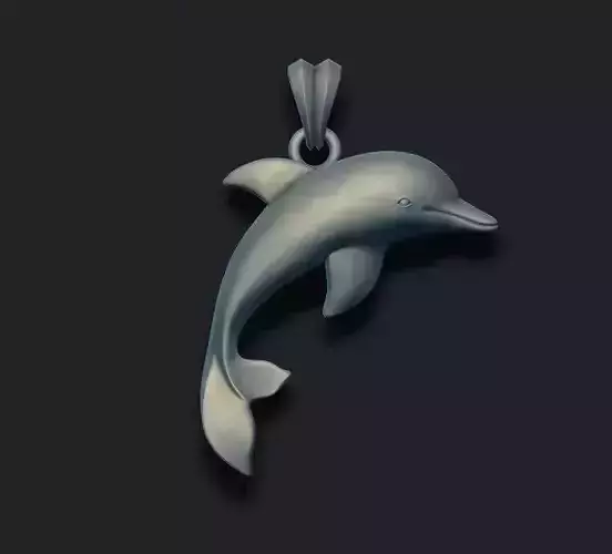 Dolphin pendant 3D print model
