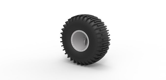 Diecast Offroad wheel 38 Scale 1 to 20 3D print model