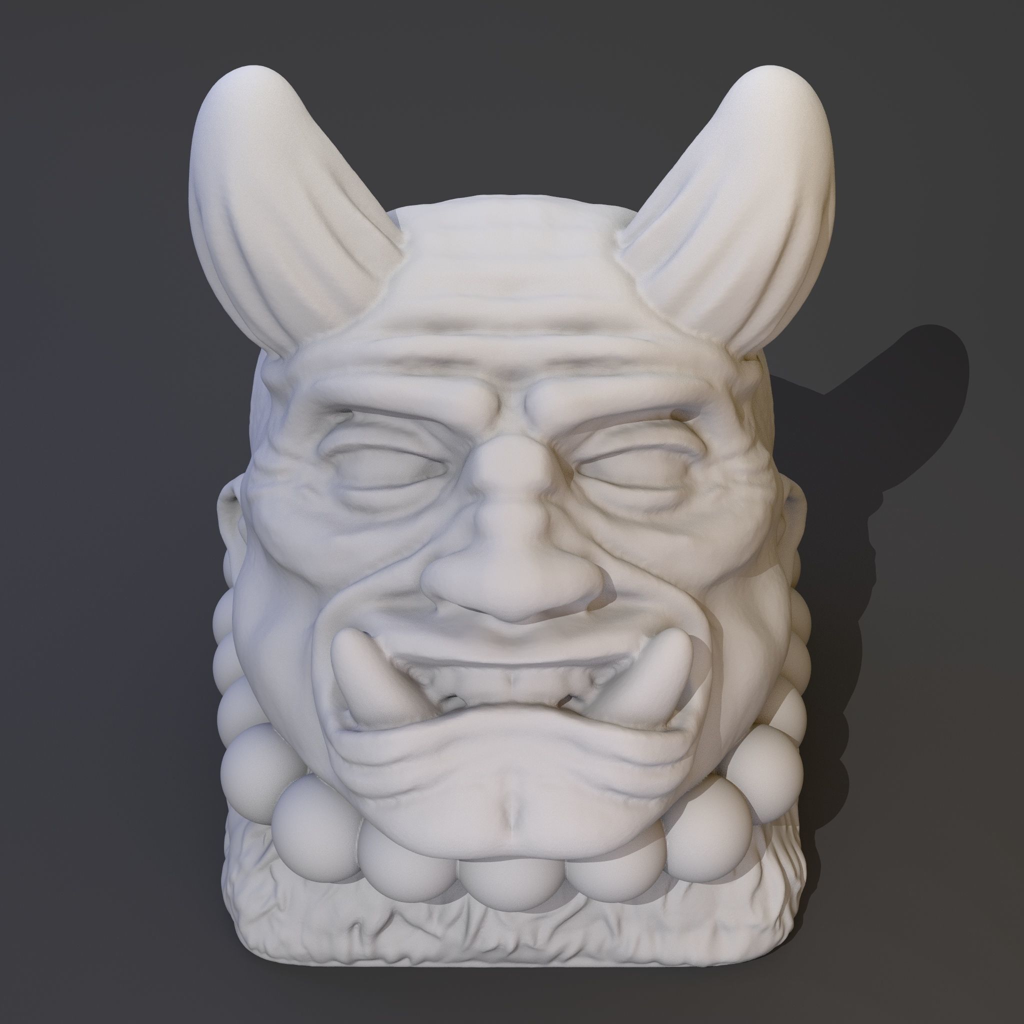 Pack 3 Keycaps of Samurai Keycap - Ogre Keycap - Oni Keycap 3D print model_9