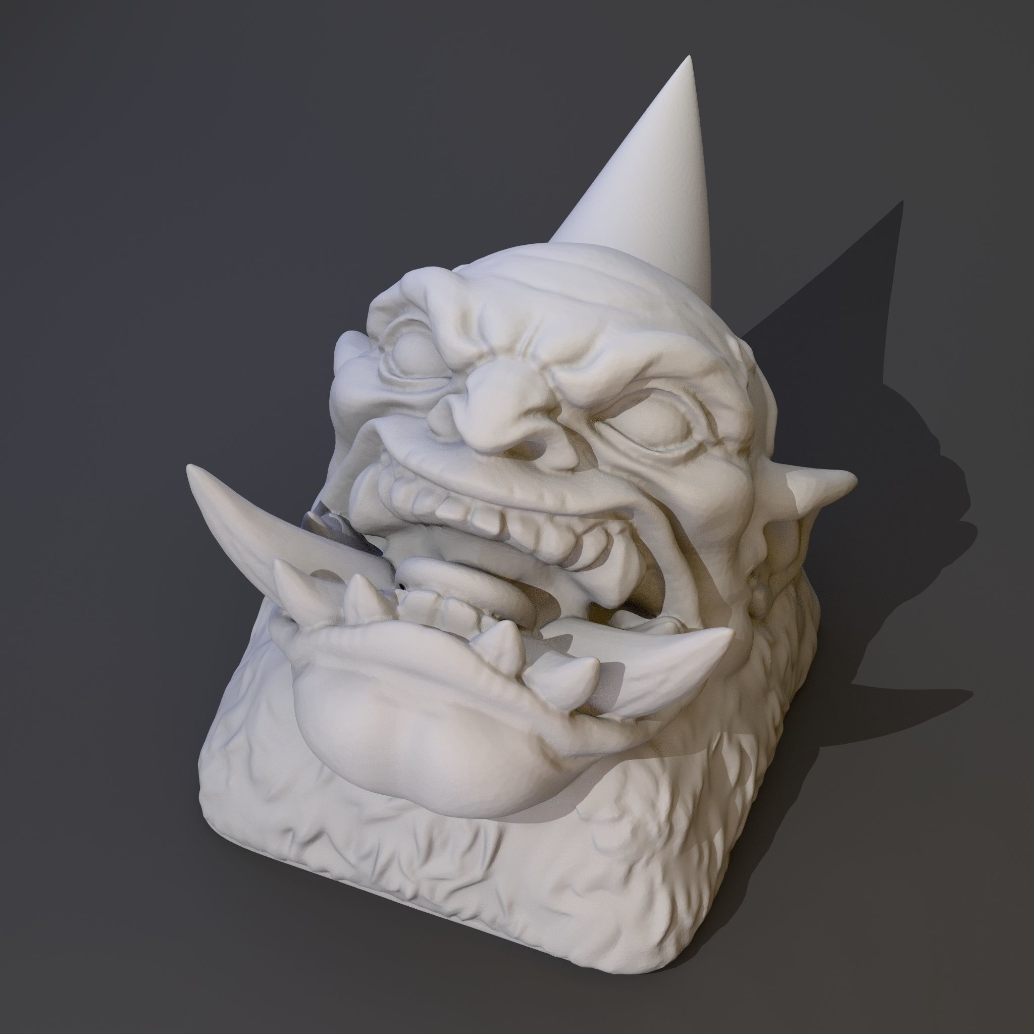 Pack 3 Keycaps of Samurai Keycap - Ogre Keycap - Oni Keycap 3D print model_4