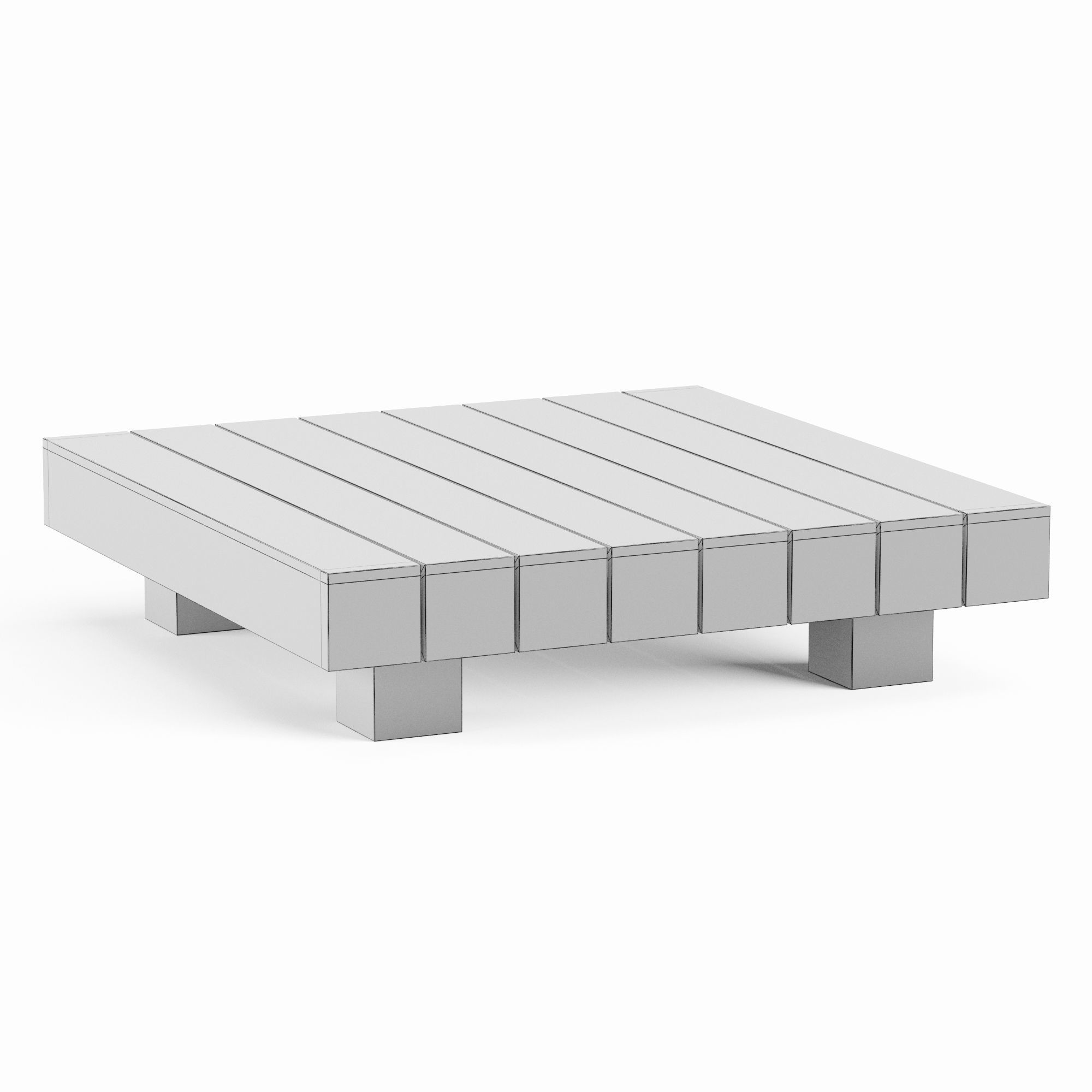 LUBEK Coffee Table Low-poly 3D model_9