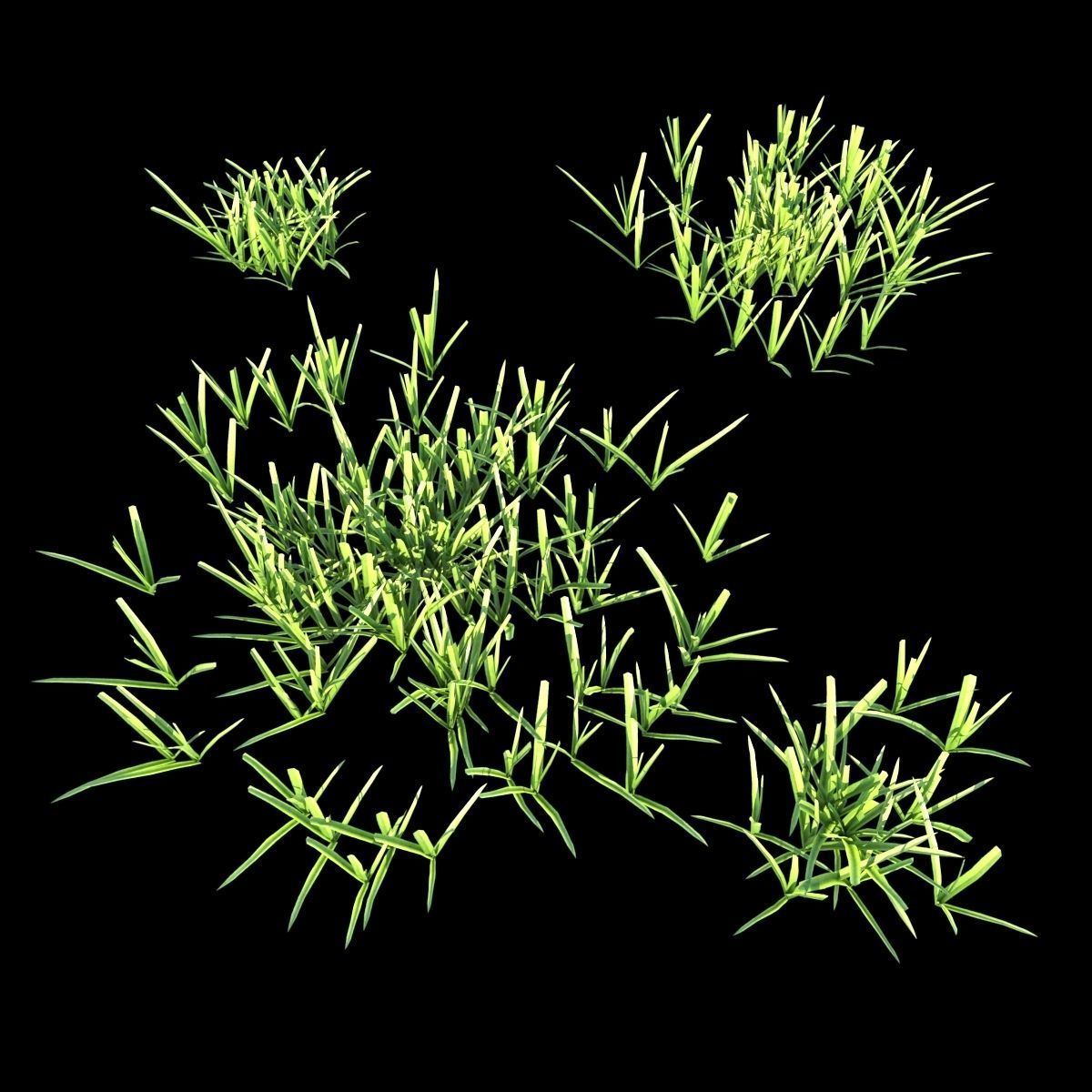 Grass Set 01 3D model_7