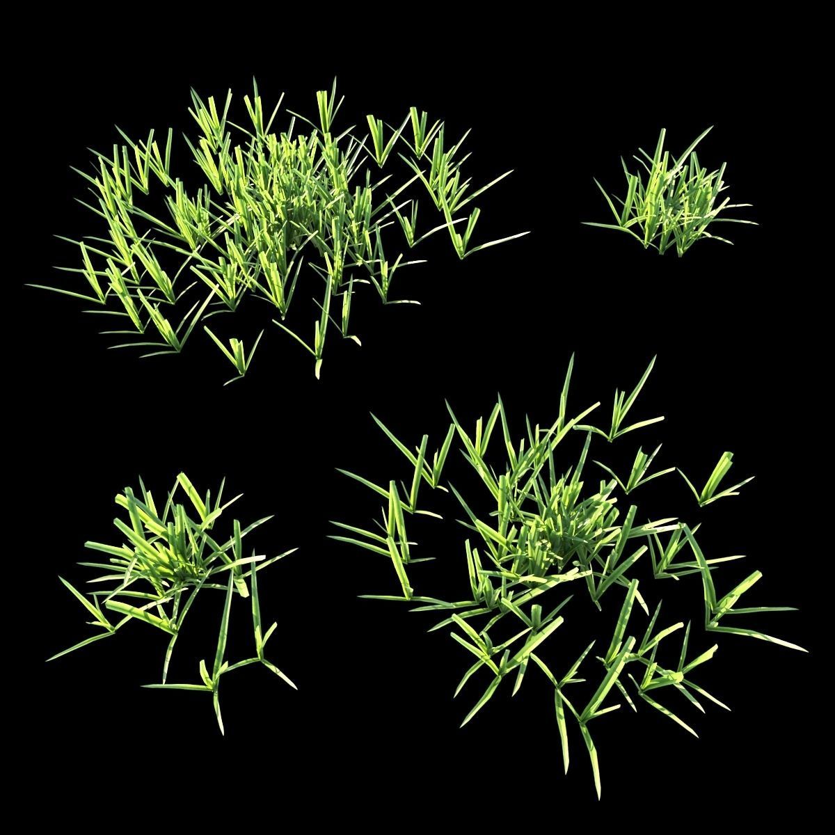 Grass Set 01 3D model_8