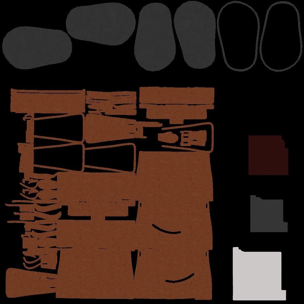 Hermes Kelly Doll Bag Low-poly 3D model_27