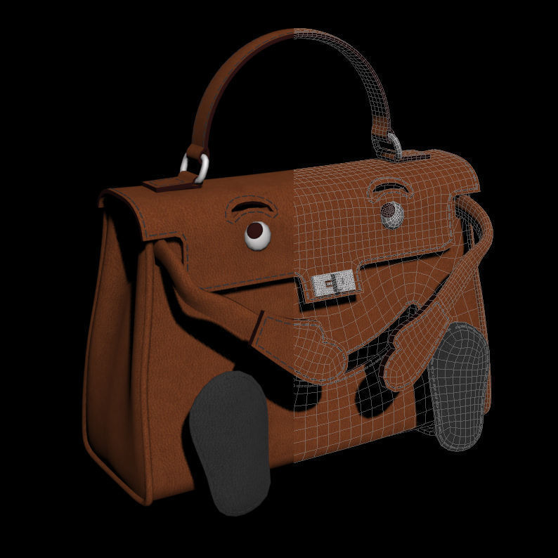 Hermes Kelly Doll Bag Low-poly 3D model_23