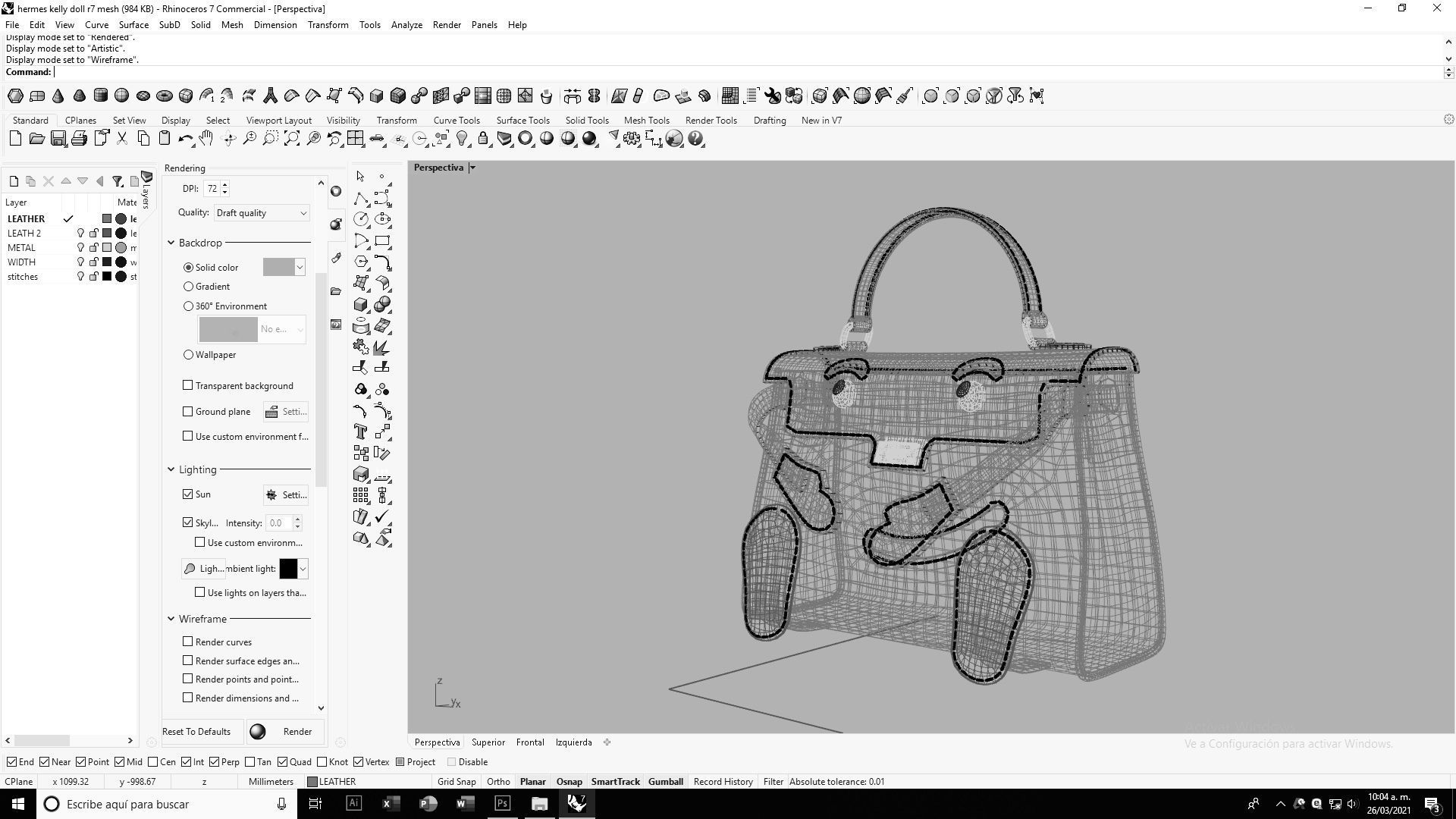 Hermes Kelly Doll Bag Low-poly 3D model_15