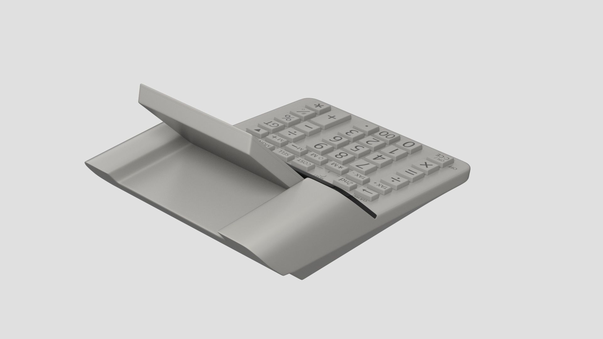 Sharp El-1501 Compact  12-Digit Display  Printing Calculator 3D model_6