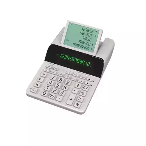 Sharp El-1501 Compact  12-Digit Display  Printing Calculator 3D model