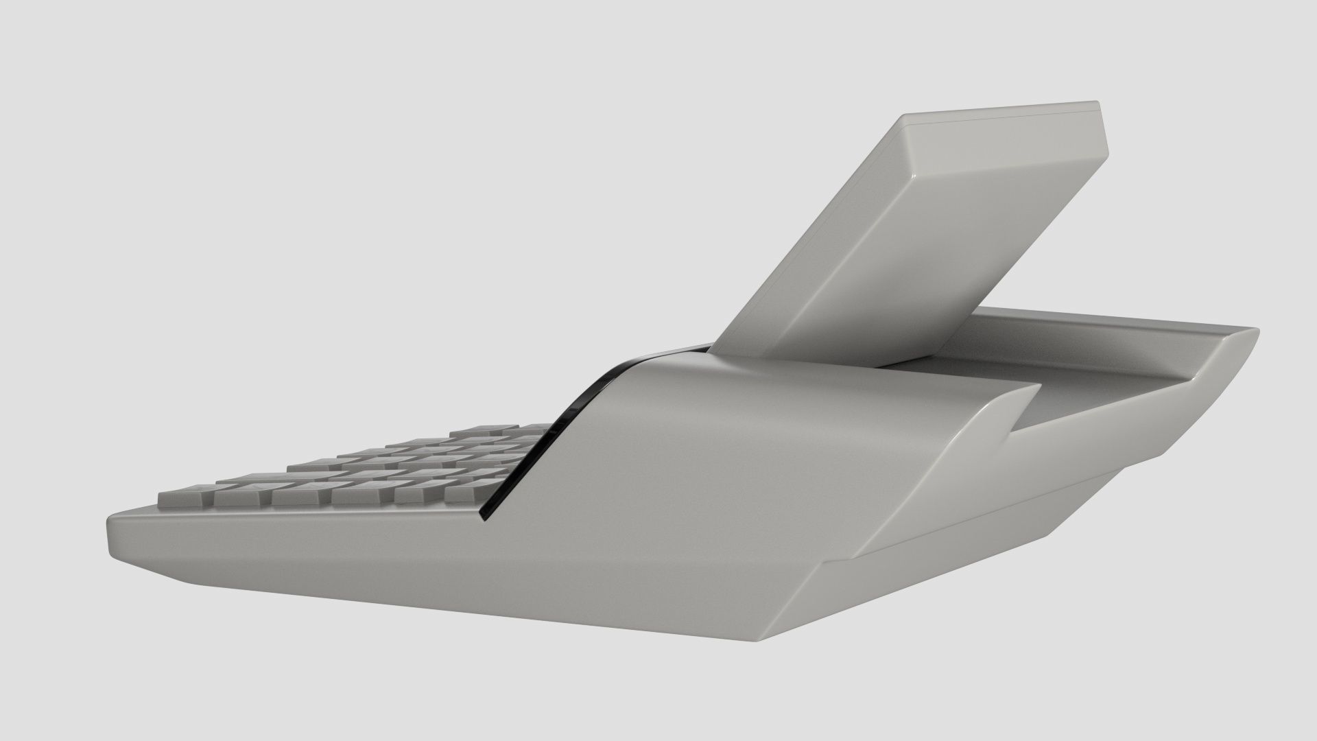 Sharp El-1501 Compact  12-Digit Display  Printing Calculator 3D model_8