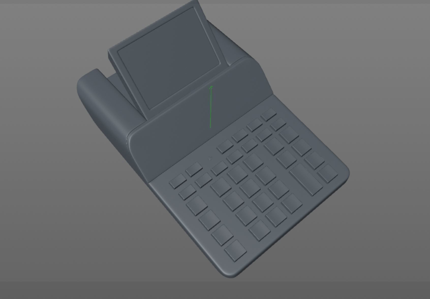 Sharp El-1501 Compact  12-Digit Display  Printing Calculator 3D model_11