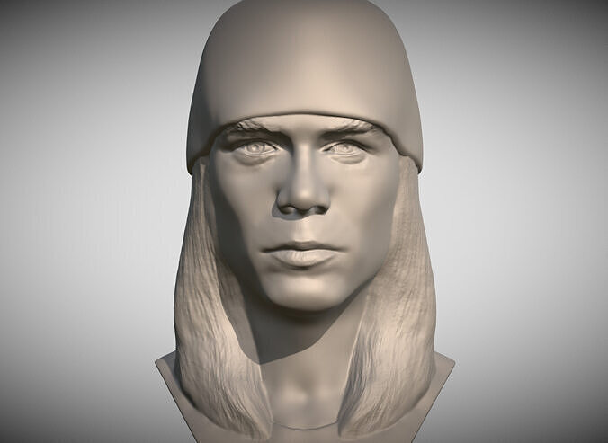 Axl Rose bust 3D printing ready stl obj formats 3D print model
