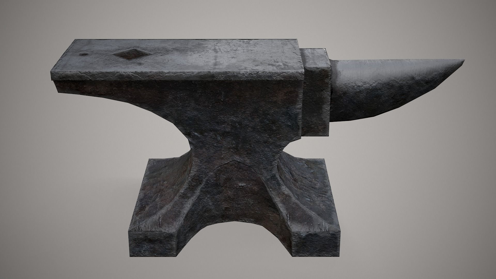 Anvil Low Poly PBR Free low-poly 3D model_3
