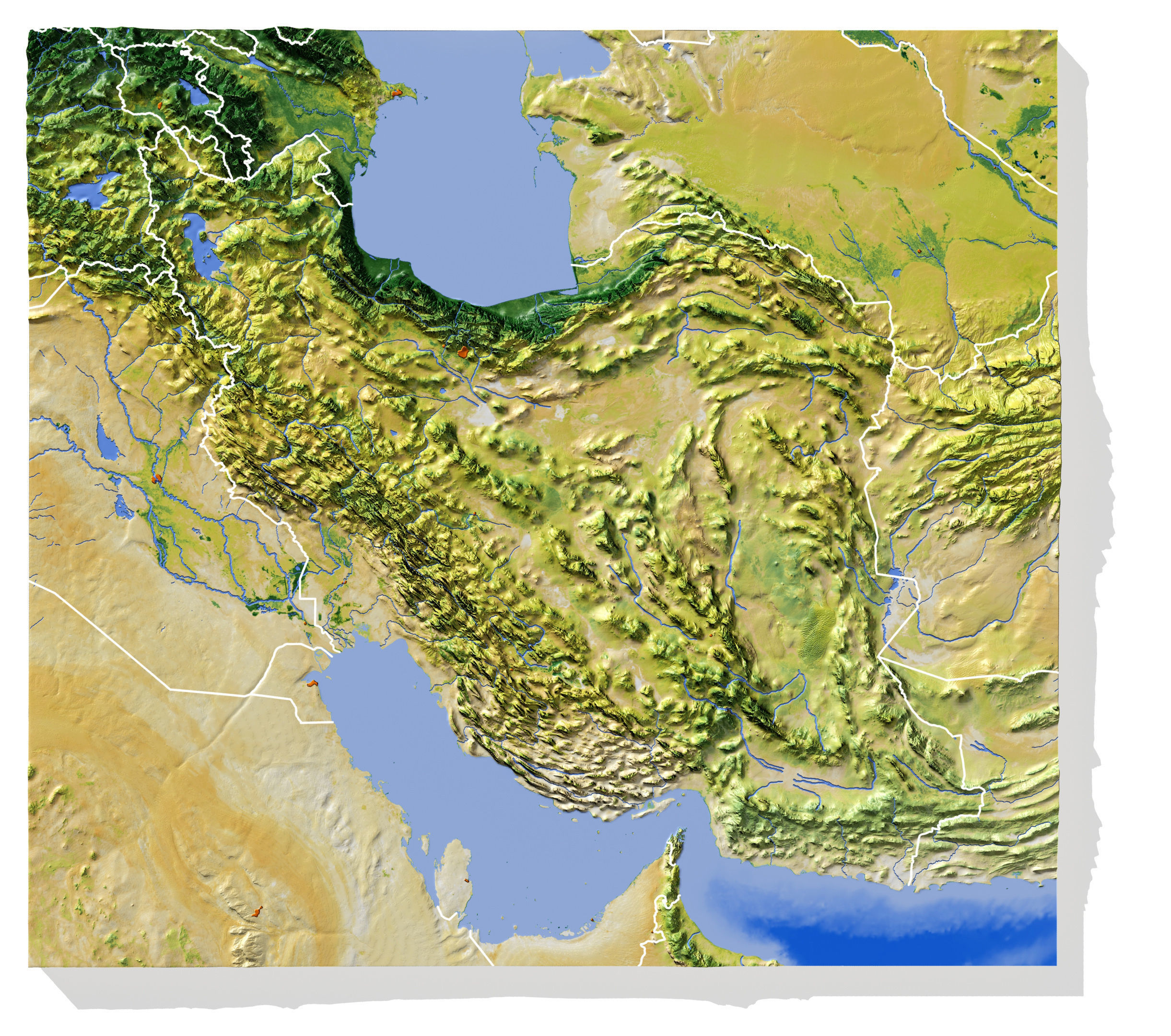 Iran High resolution 3D relief maps 3D model_6