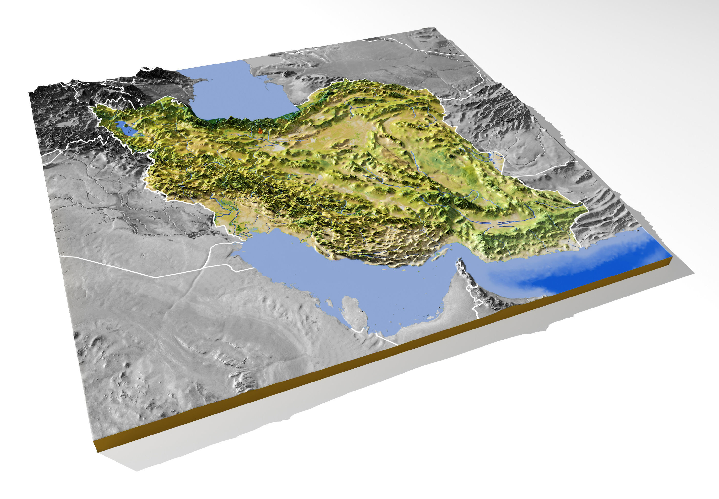 Iran High resolution 3D relief maps 3D model_2