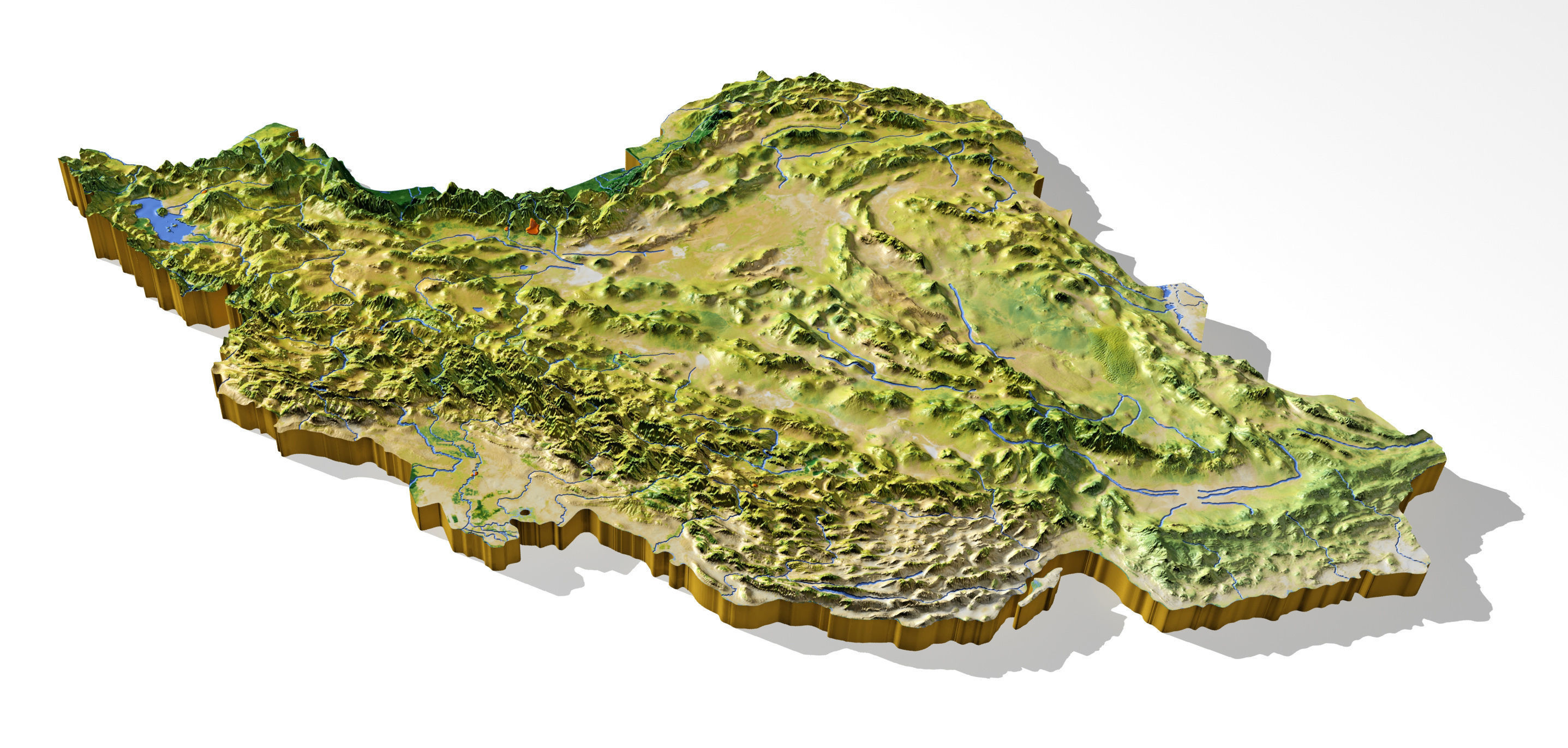Iran High resolution 3D relief maps 3D model_1