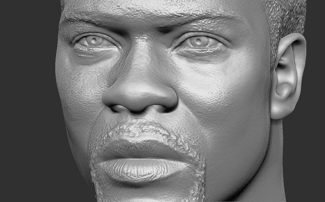 Kevin Hart bust 3D printing ready stl obj formats 3D print model_17