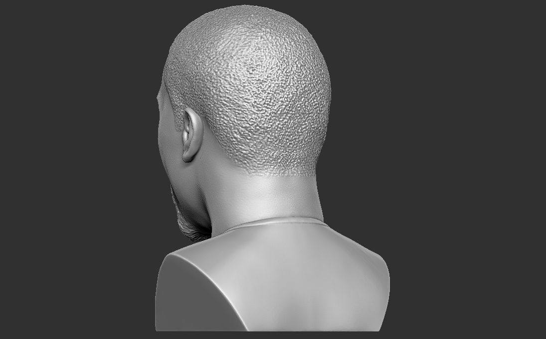 Kevin Hart bust 3D printing ready stl obj formats 3D print model_5