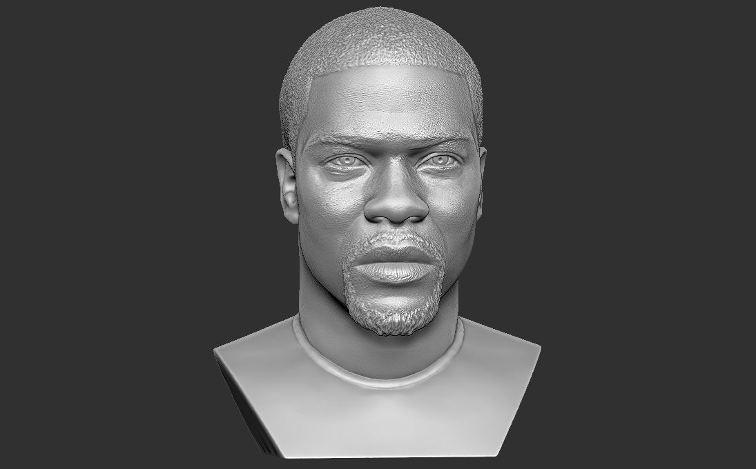Kevin Hart bust 3D printing ready stl obj formats 3D print model_11