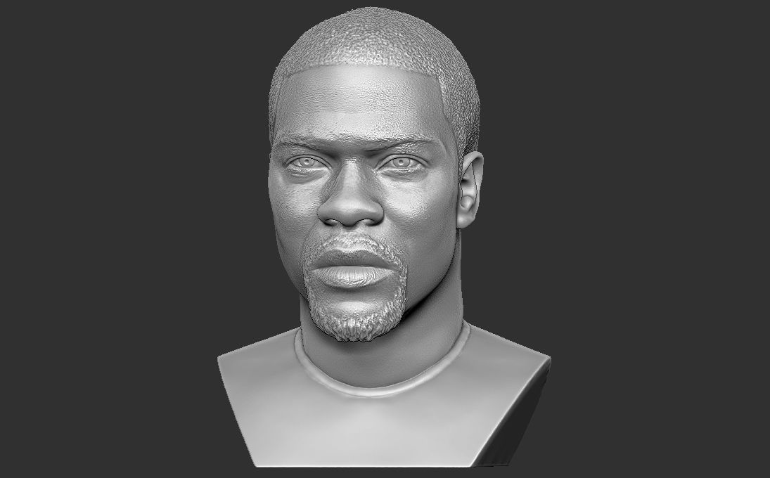 Kevin Hart bust 3D printing ready stl obj formats 3D print model_1