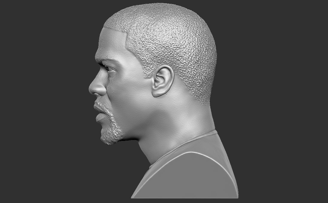 Kevin Hart bust 3D printing ready stl obj formats 3D print model_4