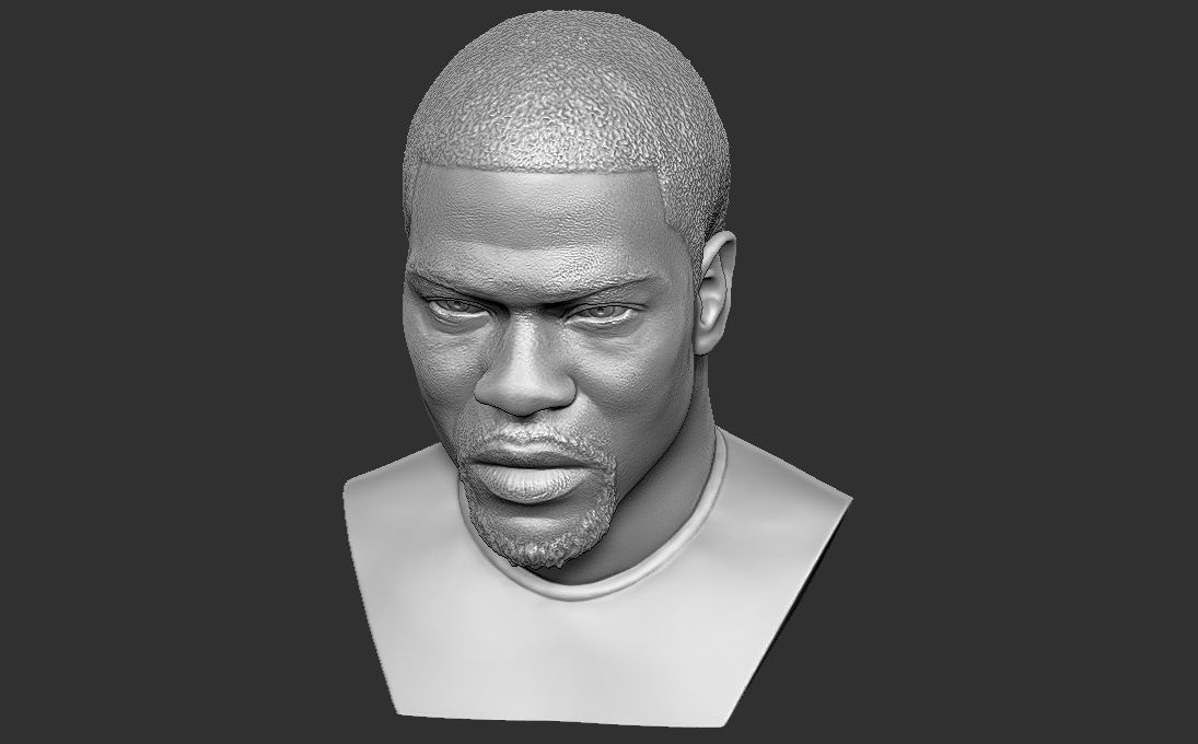 Kevin Hart bust 3D printing ready stl obj formats 3D print model_13