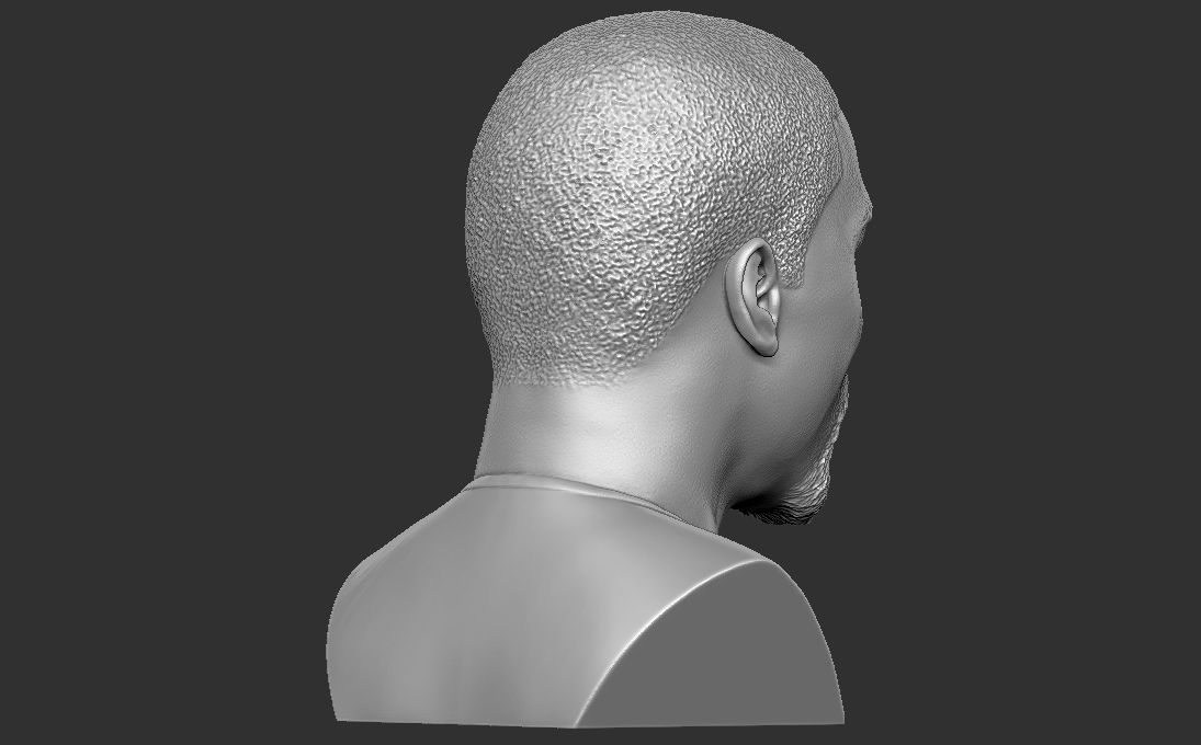 Kevin Hart bust 3D printing ready stl obj formats 3D print model_7