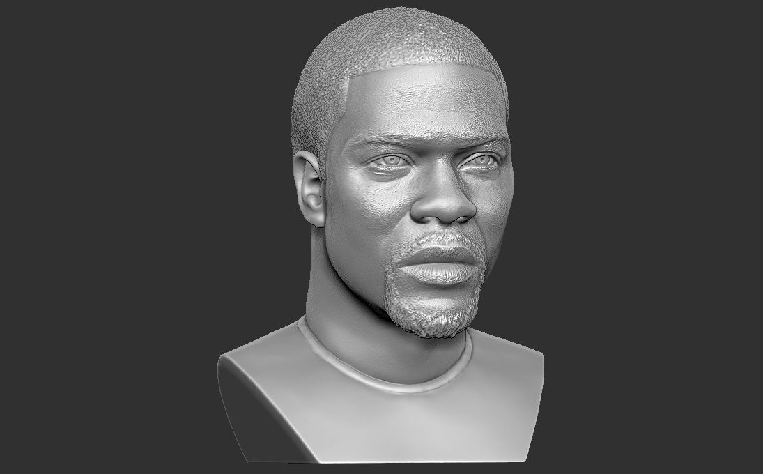 Kevin Hart bust 3D printing ready stl obj formats 3D print model_10