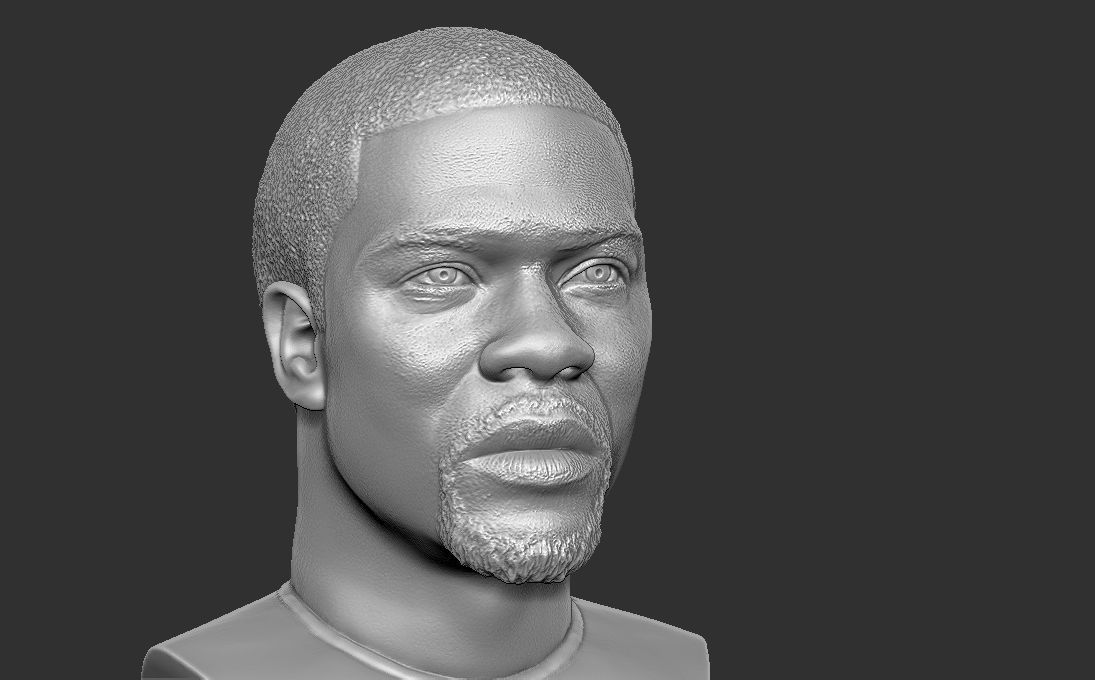 Kevin Hart bust 3D printing ready stl obj formats 3D print model_19