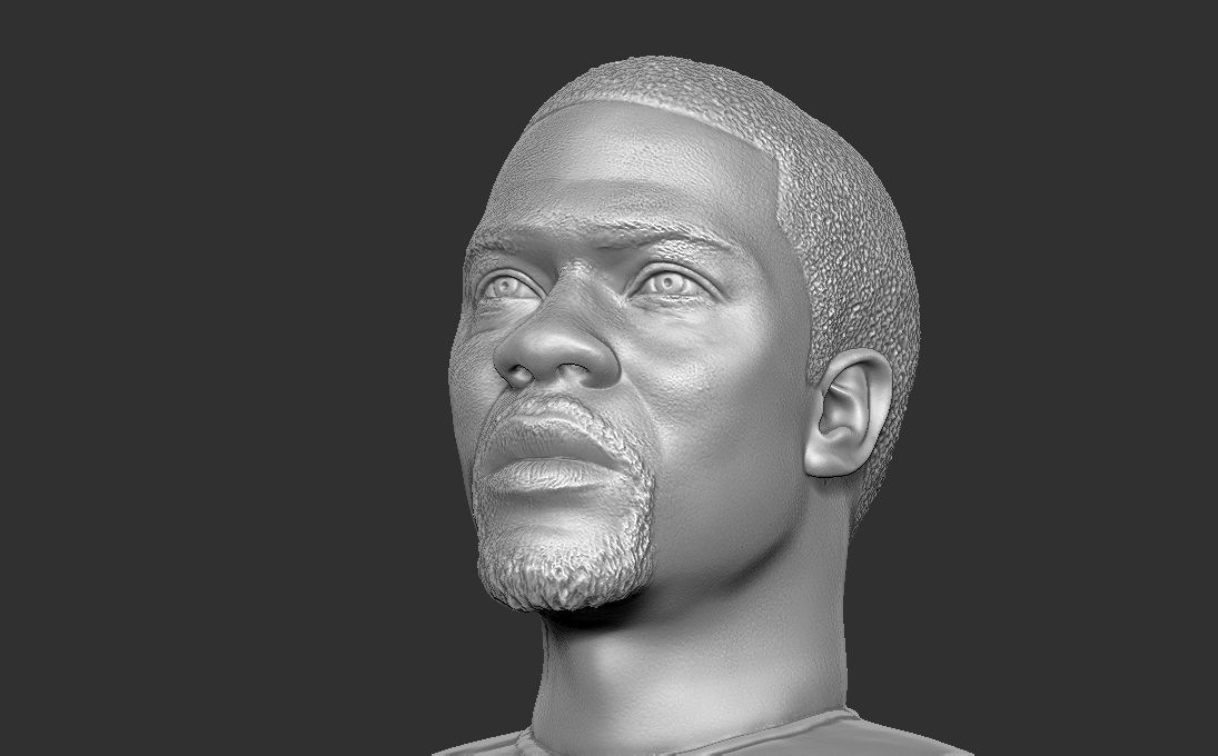 Kevin Hart bust 3D printing ready stl obj formats 3D print model_18