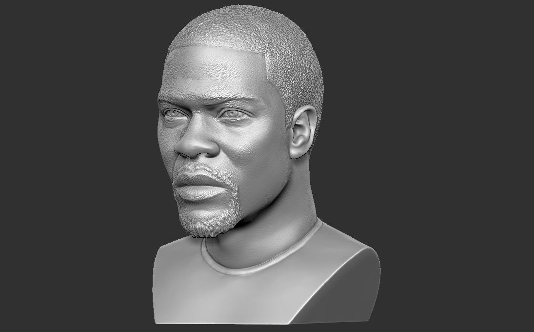 Kevin Hart bust 3D printing ready stl obj formats 3D print model_2