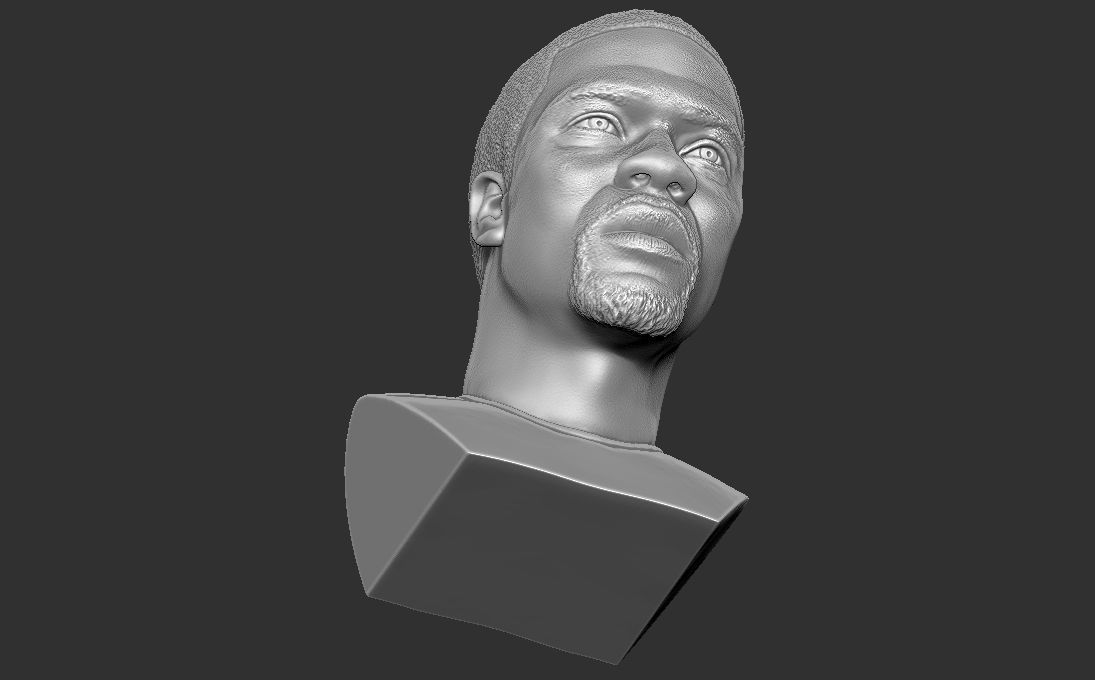 Kevin Hart bust 3D printing ready stl obj formats 3D print model_20