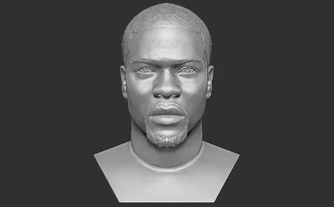 Kevin Hart bust 3D printing ready stl obj formats 3D print model