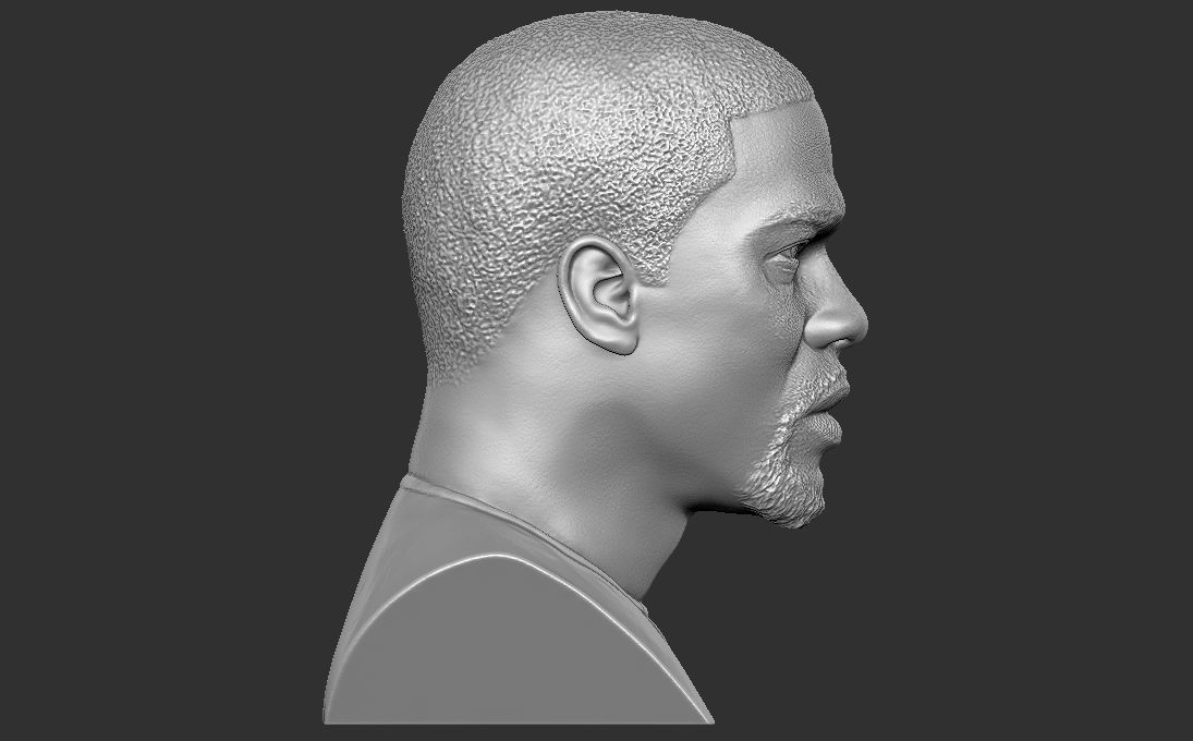 Kevin Hart bust 3D printing ready stl obj formats 3D print model_8
