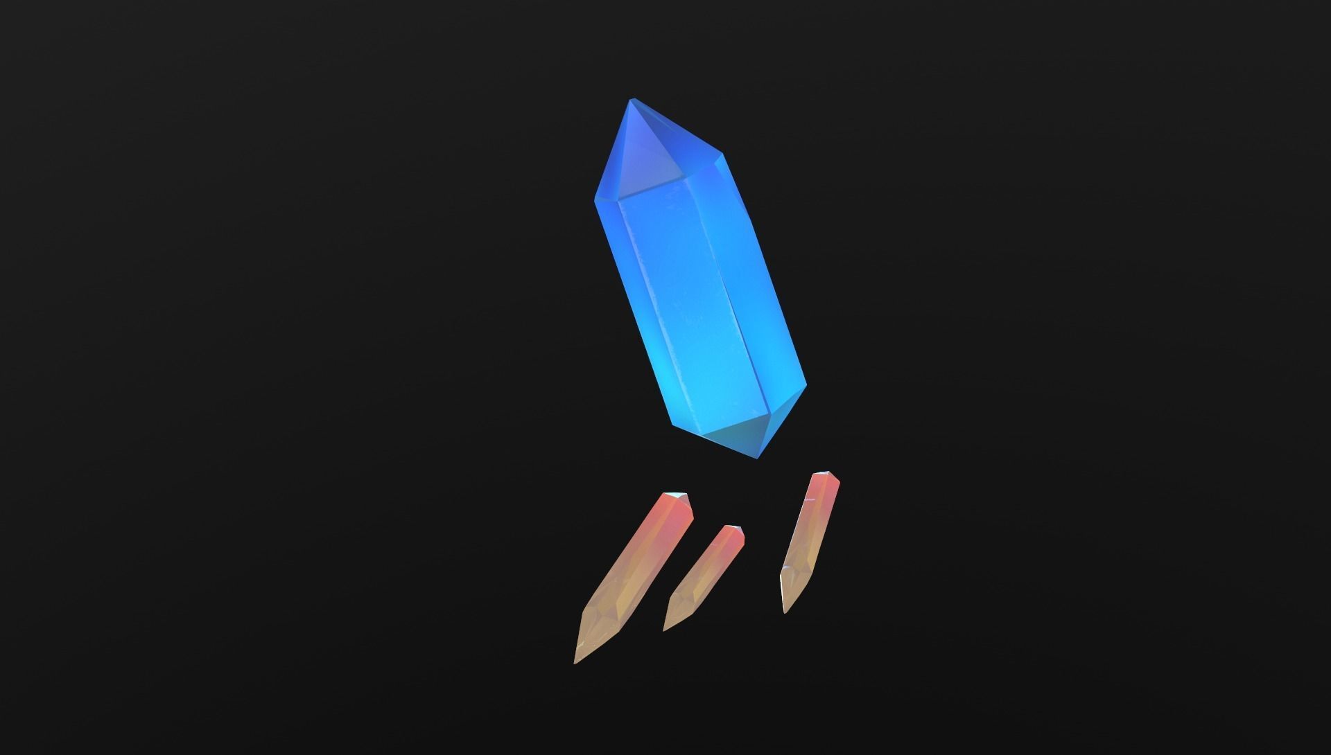 Cristalls asset Low-poly 3D model_24