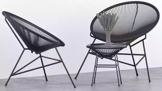 chairoutdoor saarinen lounge chair 3D model