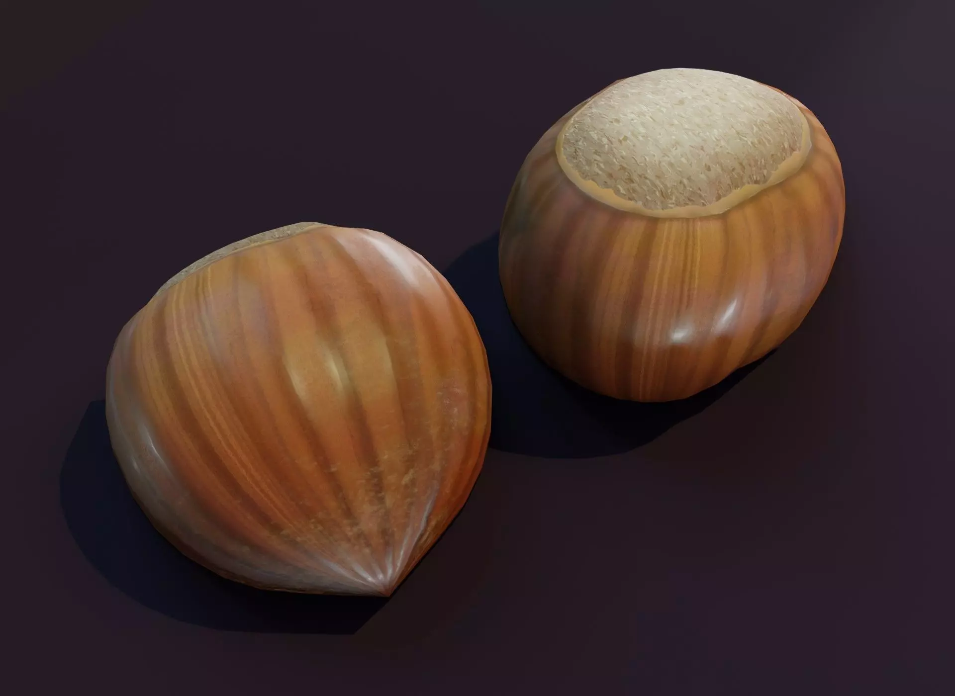 Cartoon Hazelnut 3D Model Low-poly 3D model_0