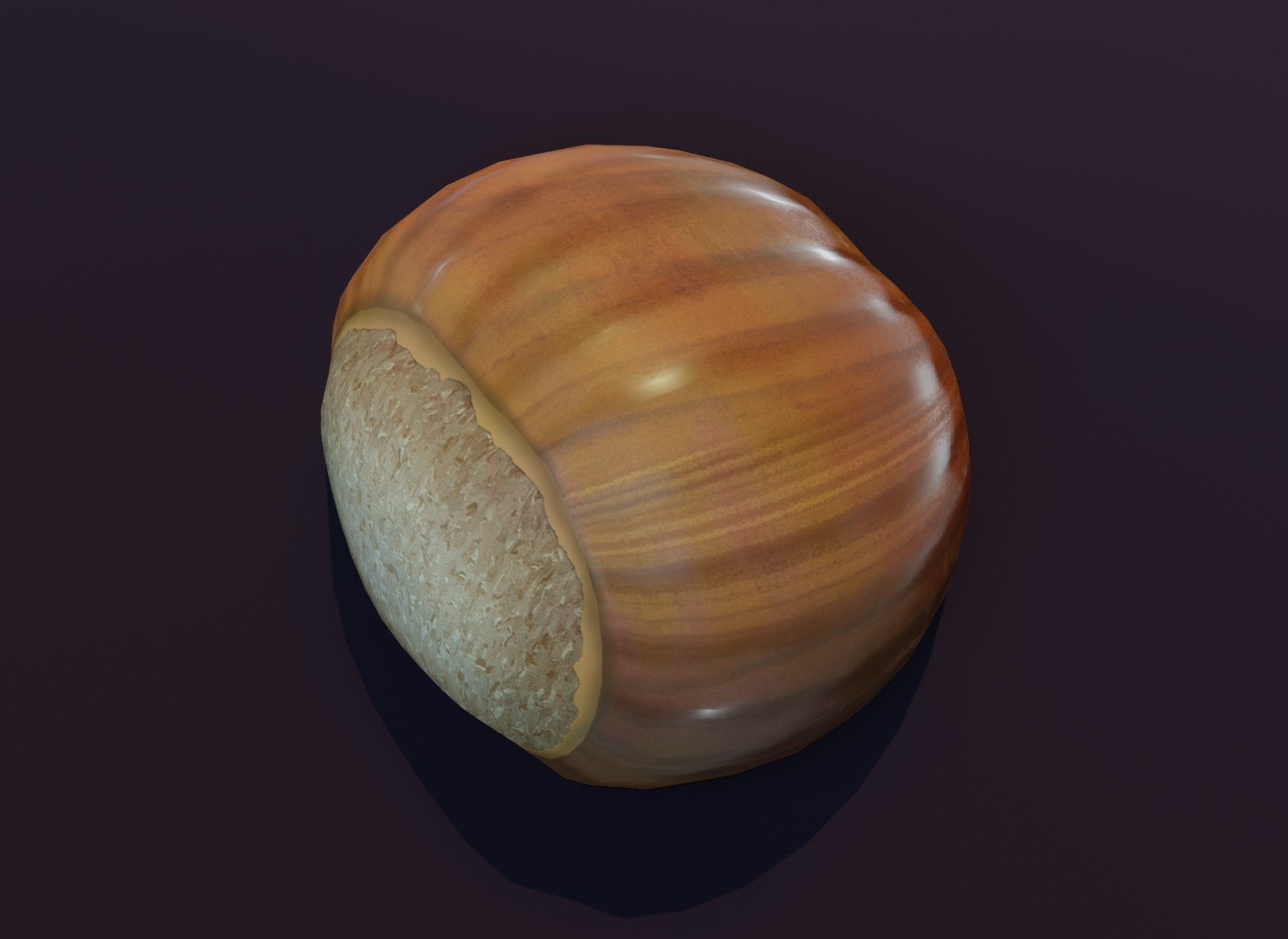 Cartoon Hazelnut 3D Model Low-poly 3D model_15